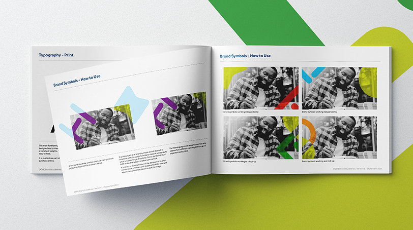 Client: DGHE (David Game Higher Education) Project: Complete visual identity development